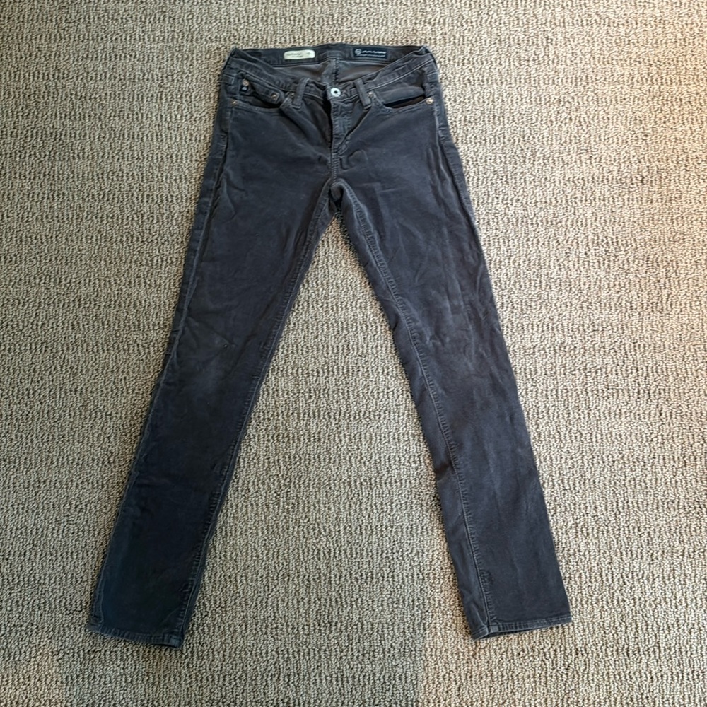 AG Adriano Goldschmied the Stevie slim straight corduroy gray size 27